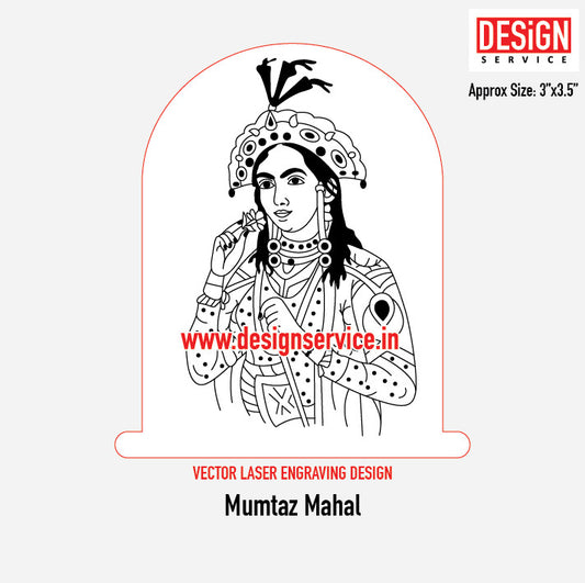 Mumtaz Mahal Engraving Design