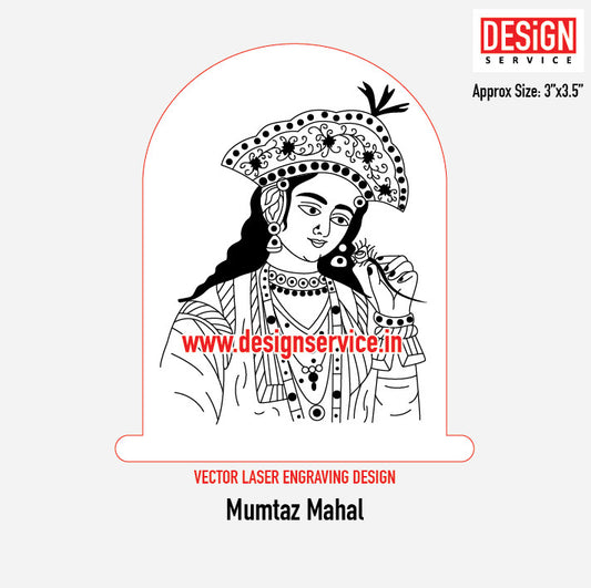 Mumtaz Mahal Engraving Design