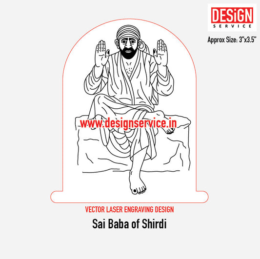Sai Baba of Shirdi Engraving Design