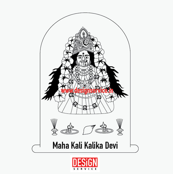 Engraving Design Maha Kali Kalika Devi