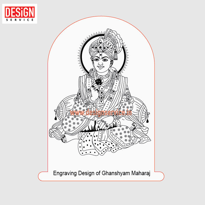 Engraving Design Ghanshyam Maharaj