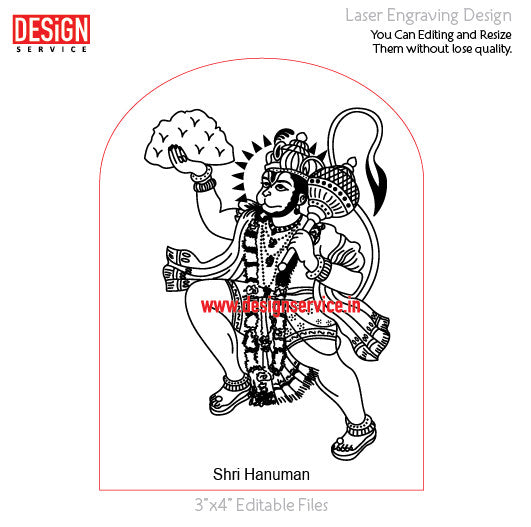 Engraving Design Shri Hanuman