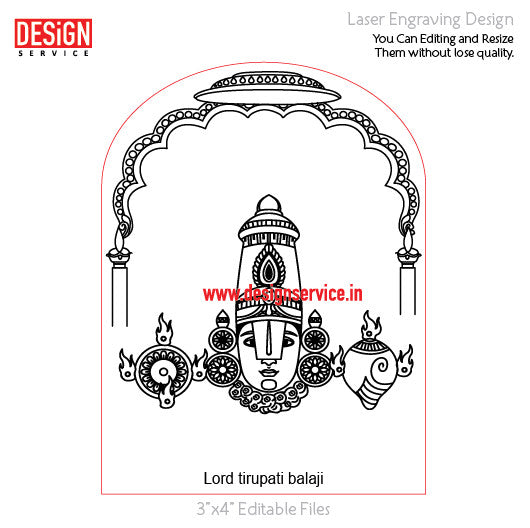 Engraving Design Lord tirupati balaji