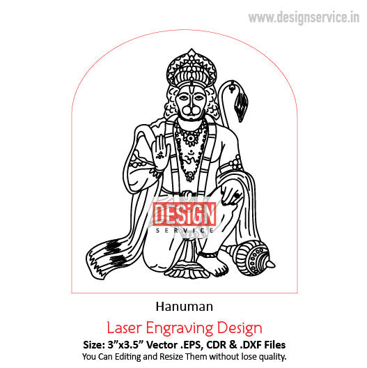 Engraving Design Hanuman