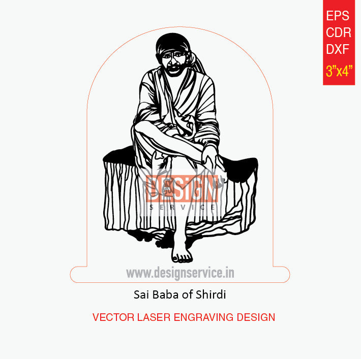 Engraving Design Sai Baba of Shirdi