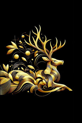 Ai Photo Golden Deer