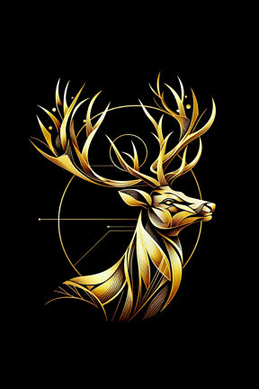 Ai Photo Golden Deer