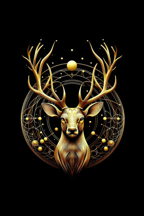 Ai Photo Golden Deer