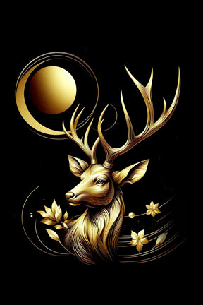 Ai Photo Golden Deer