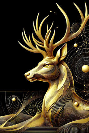 Ai Photo Golden Deer