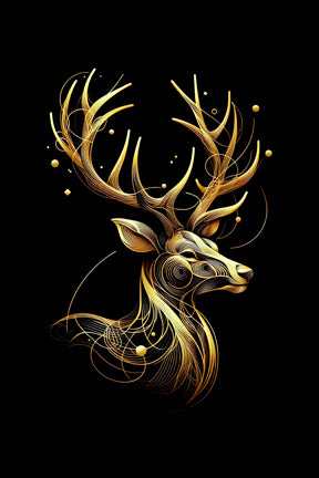 Ai Photo Golden Deer