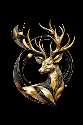 Ai Photo Golden Deer