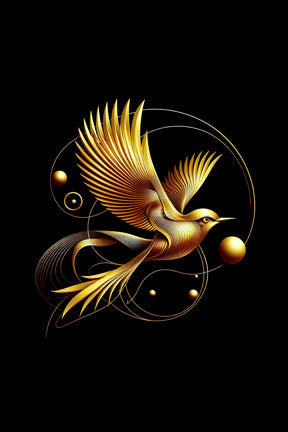 Ai Photo Golden Spiro Bird