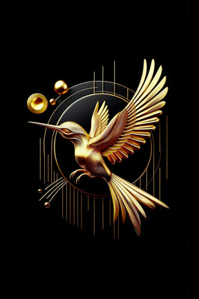 Ai Photo Golden Spiro Bird