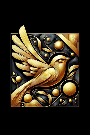 Ai Photo Golden Spiro Bird