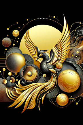 Ai Photo Golden Spiro Bird