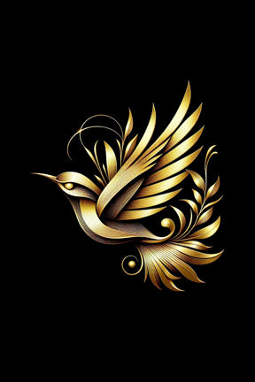 Ai Photo Golden Spiro Bird