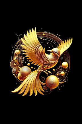 Ai Photo Golden Spiro Bird