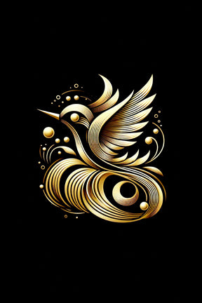 Ai Photo Golden Spiro Bird