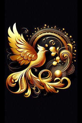 Ai Photo Golden Spiro Bird