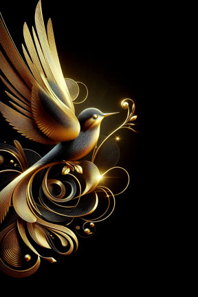 Ai Photo Golden Spiro Bird