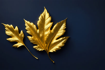 Ai Photo Golden Leaf & Flower