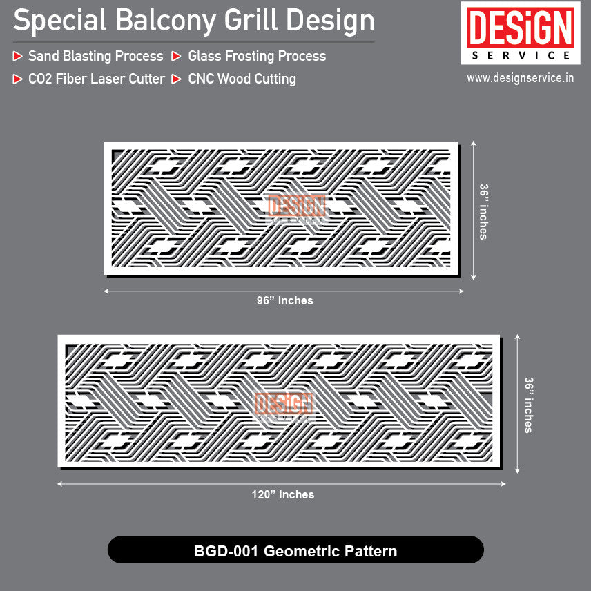 Geometric Pattern - Balcony Grill Design