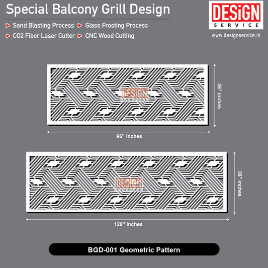 Geometric Pattern - Balcony Grill Design