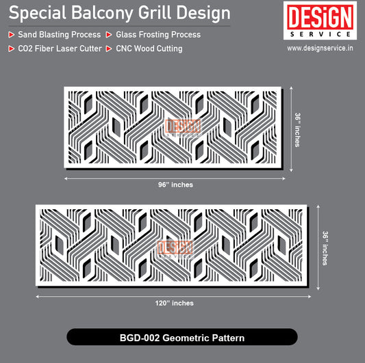 Geometric Pattern - Balcony Grill Design