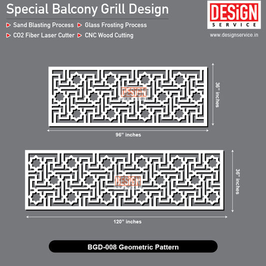 Geometric Pattern - Balcony Grill Design
