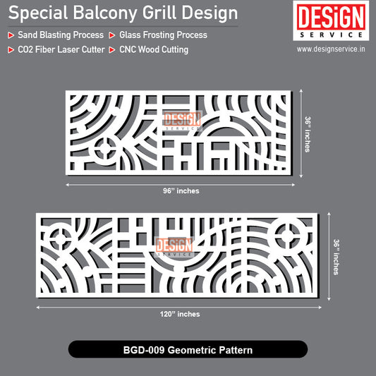 Geometric Pattern - Balcony Grill Design