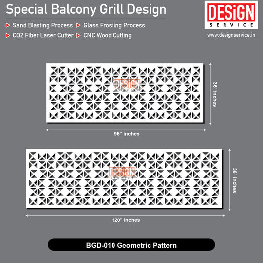 Geometric Pattern - Balcony Grill Design