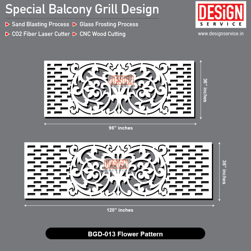 Flower Pattern - Balcony Grill Design
