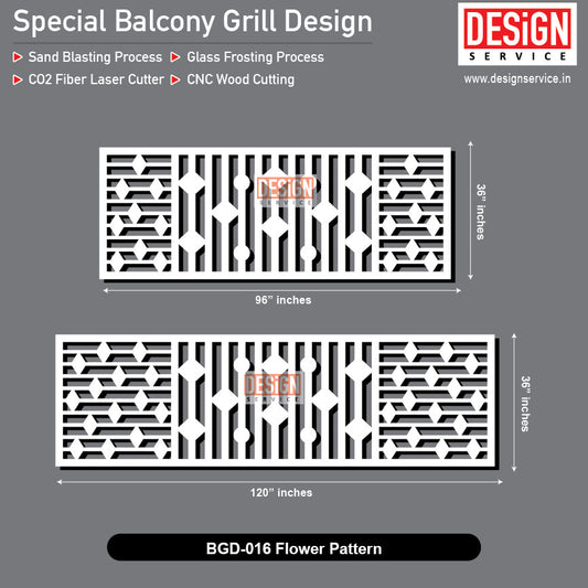 Flower Pattern - Balcony Grill Design