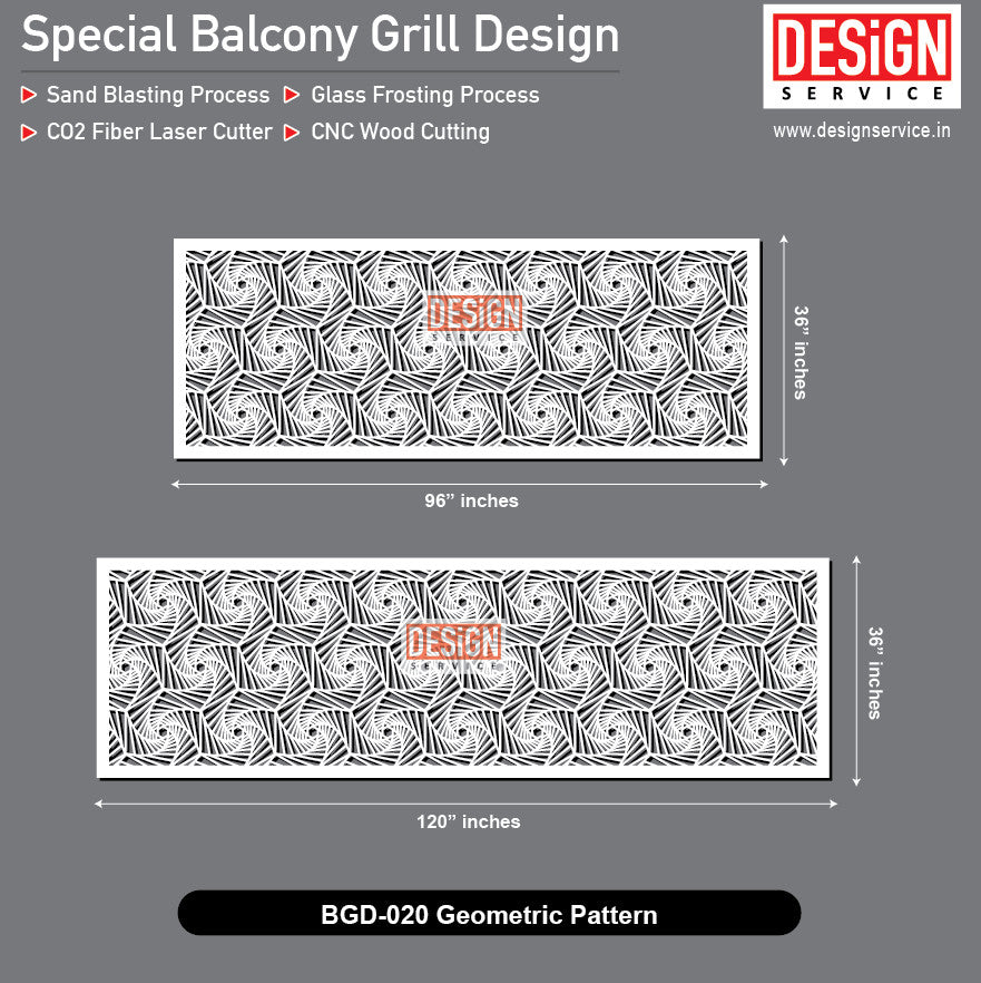 Geometric Pattern - Balcony Grill Design
