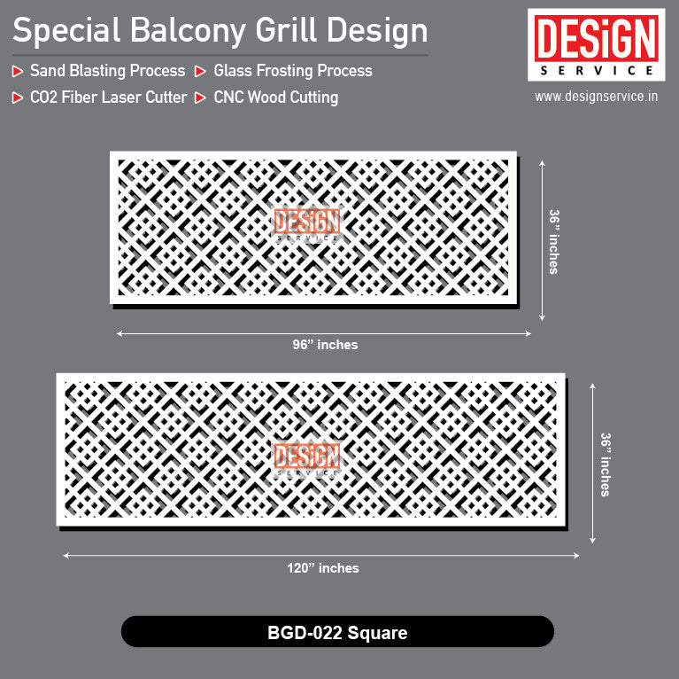 Balcony Grill Design - Square