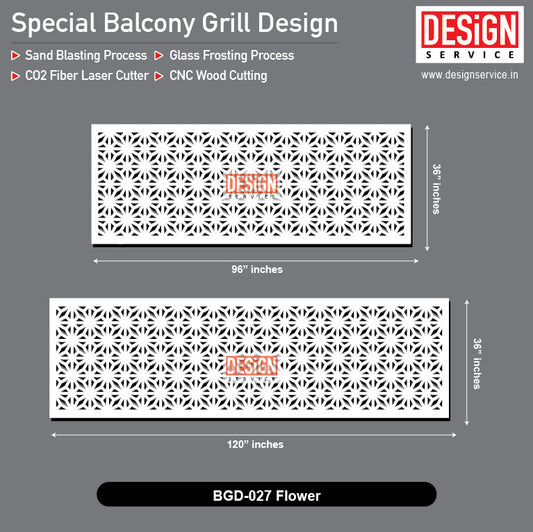 Balcony Grill Design - Flower