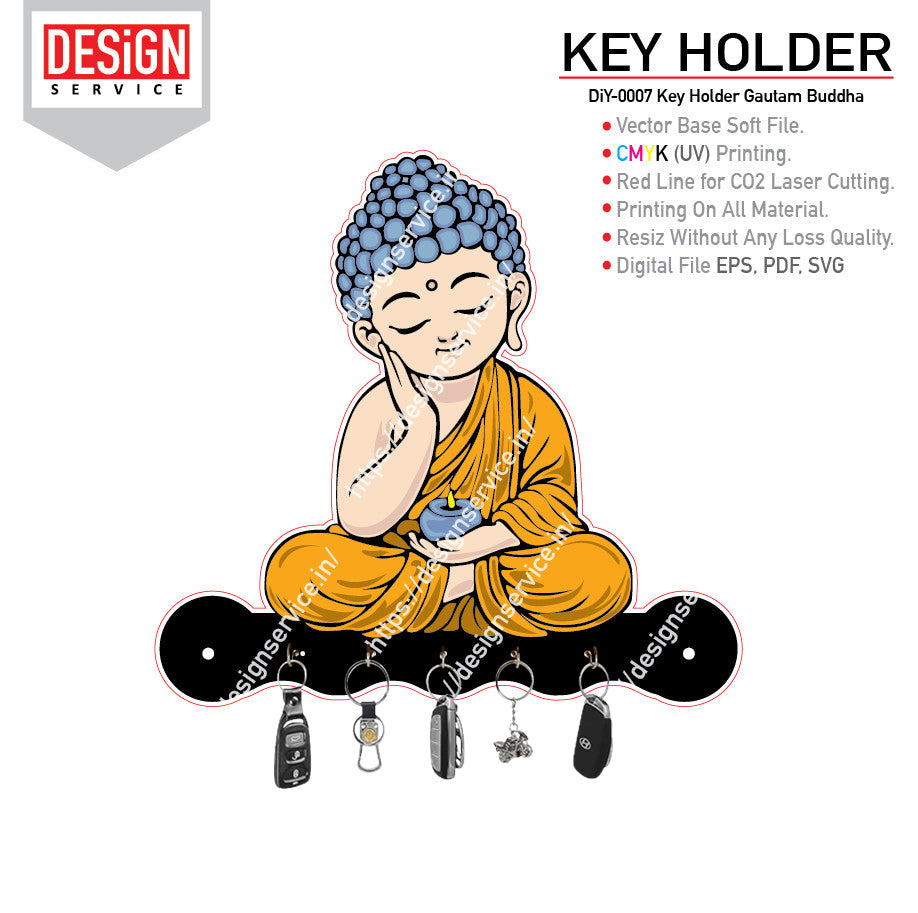 DiY Art Key Holder Gautam Buddha