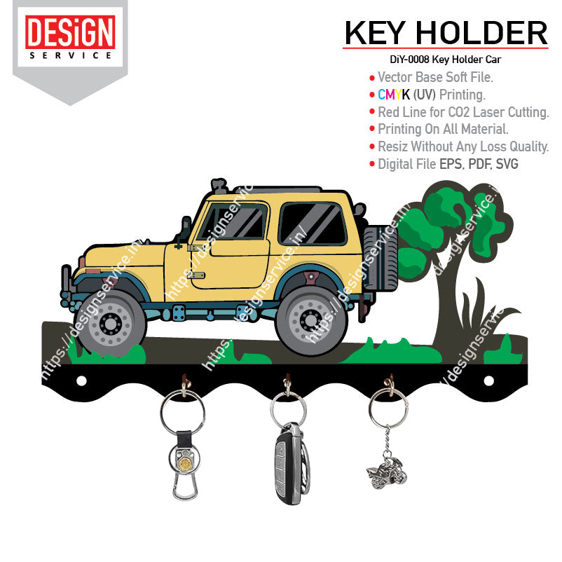 DiY Art Key Holder Car