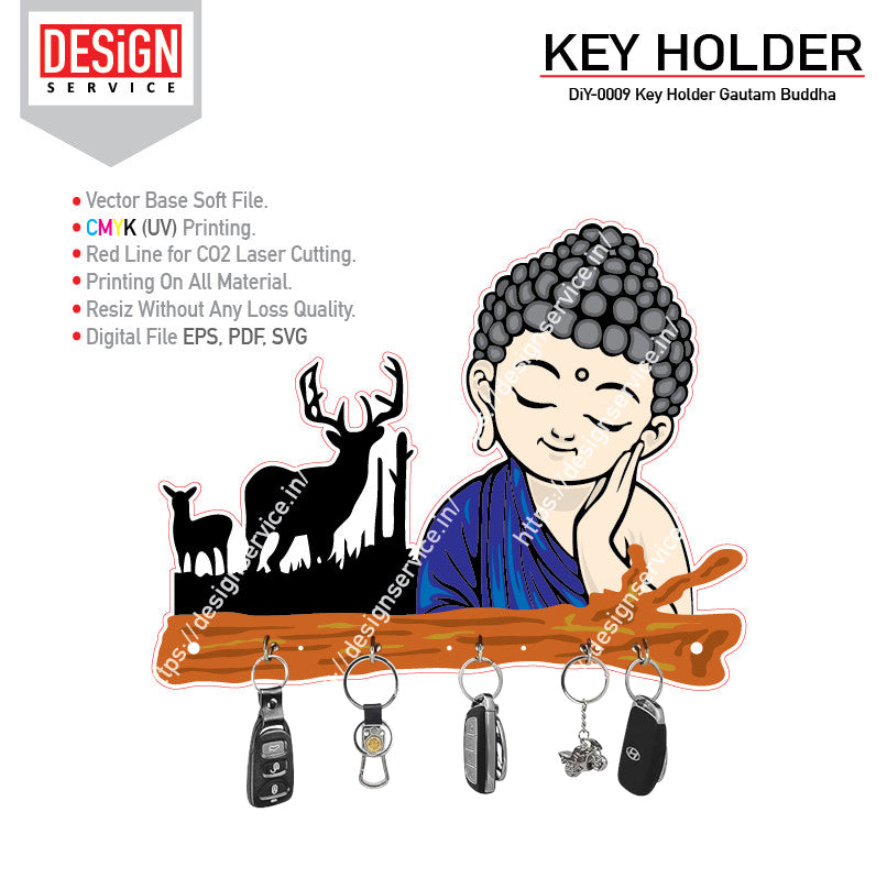 DiY Art Key Holder Gautam Buddha