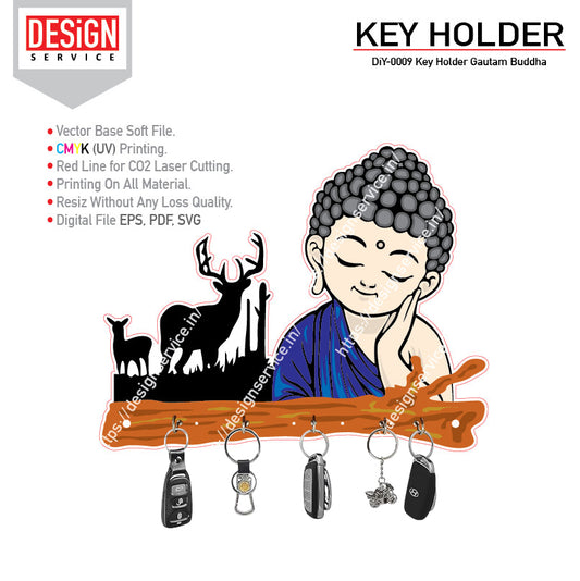 DiY Art Key Holder Gautam Buddha