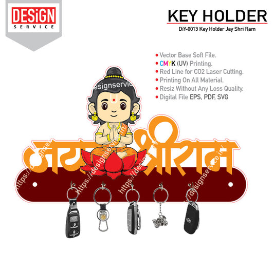 DiY Art Key Holder Jay Shri Ram