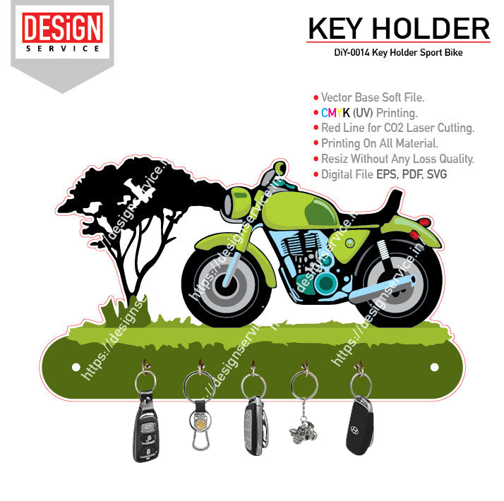 DiY Art Key Holder Sport Bike