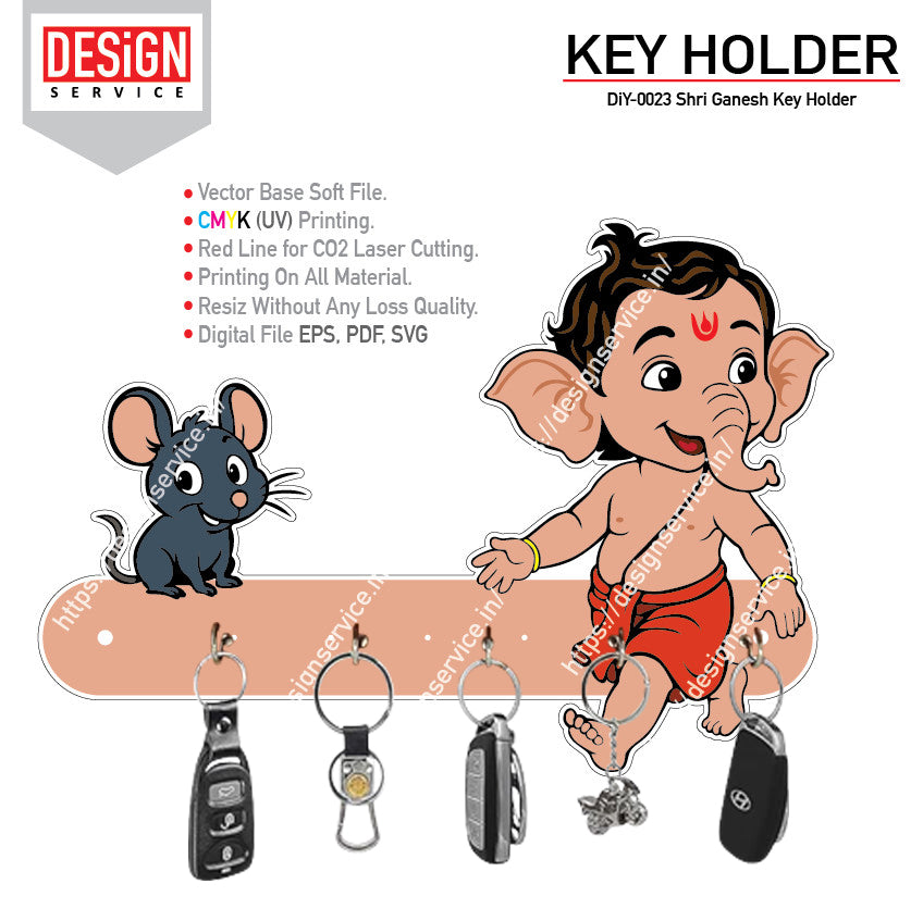 DiY Art Shri Ganesh Key Holder
