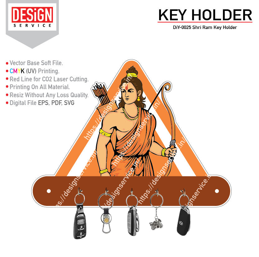 DiY Art Shri Ram Key Holder