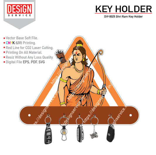 DiY Art Shri Ram Key Holder