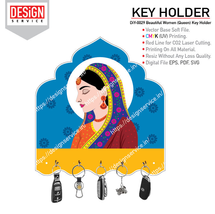 DiY Art Beautiful Women (Queen) Key Holder