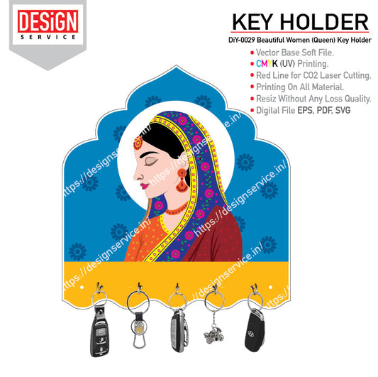 DiY Art Beautiful Women (Queen) Key Holder