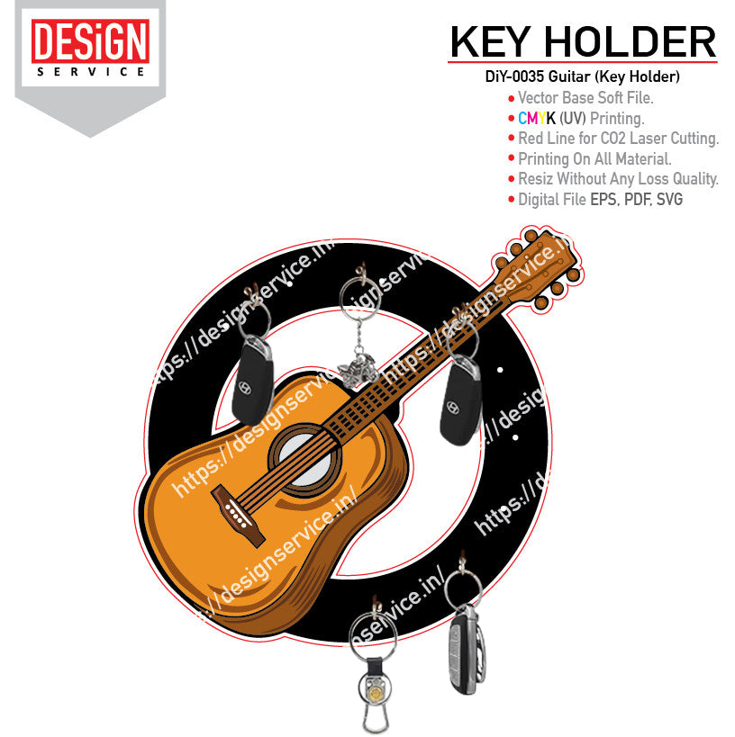 DiY Art Guitar (Key Holder)