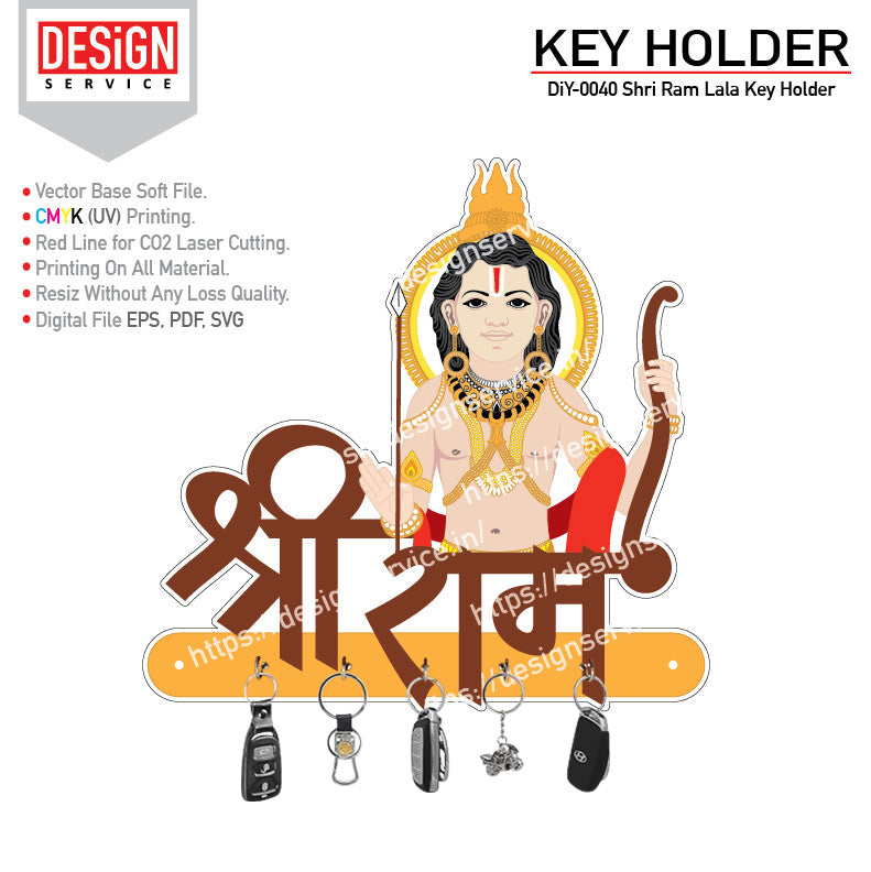DiY Art Shri Ram Lala Key Holder